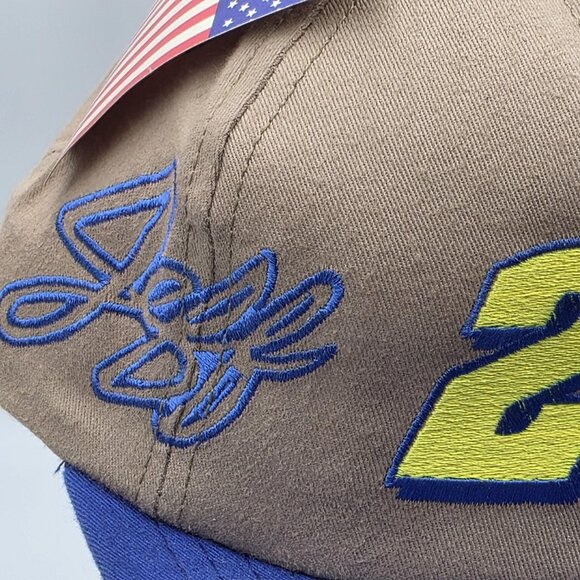 Vintage Jeff Gordon Hat Cap Snap Back Mens One Size Blue NASCAR Racing Script 24 - Picture 3 of 10